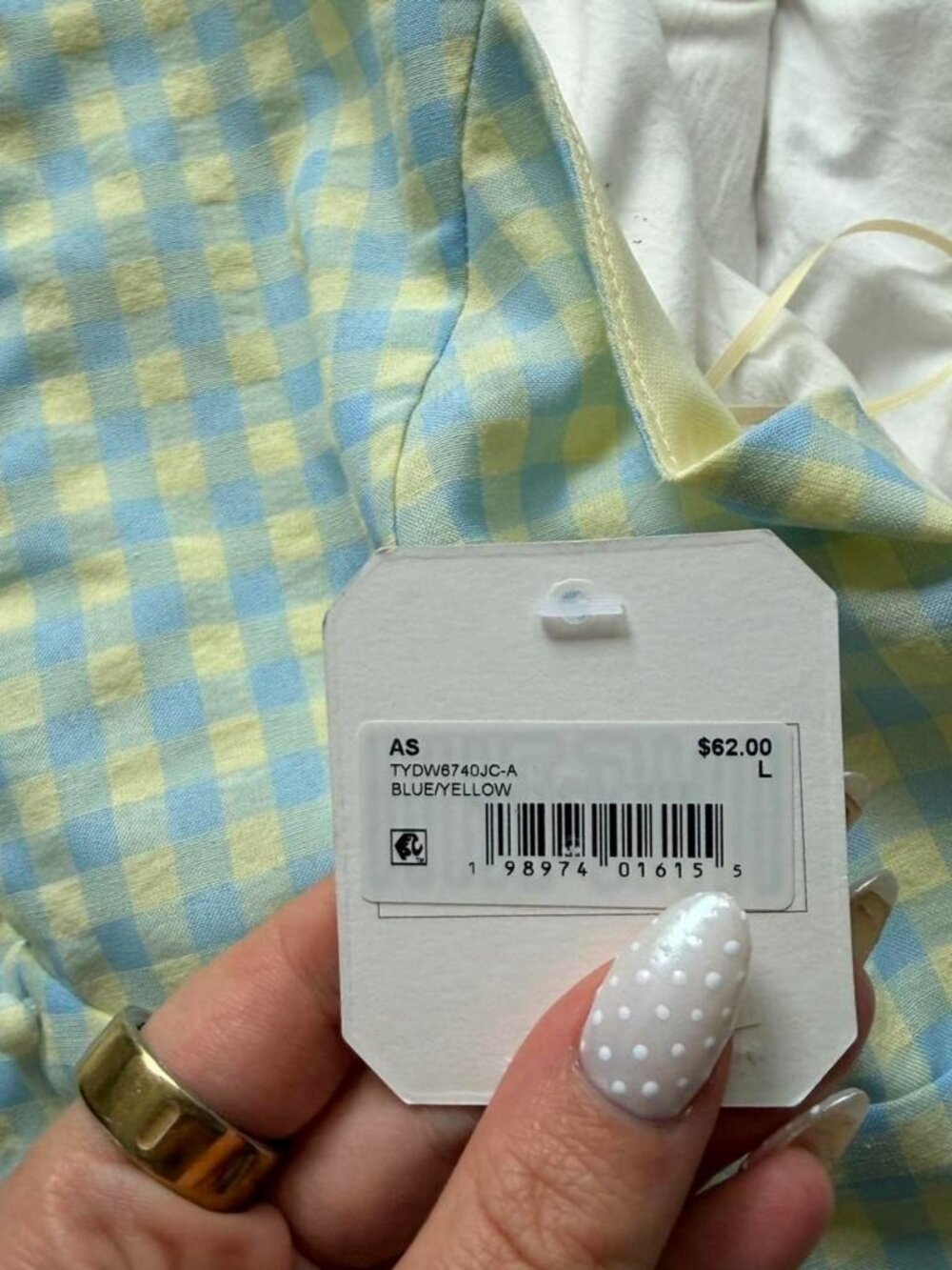 Altar'd State Women's Halter Gingham top - Picture 3 of 8